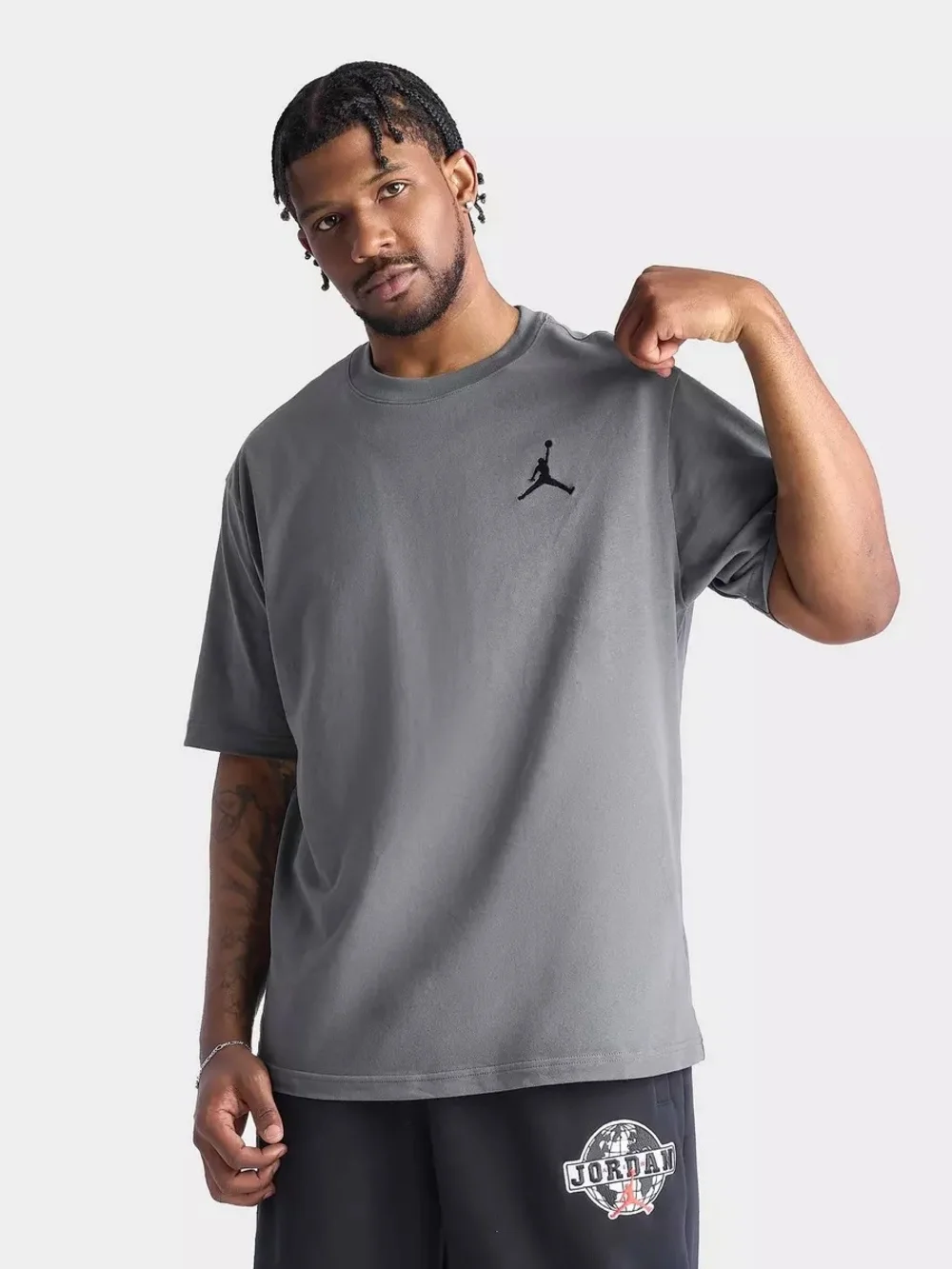 Jordan Men's Gray Short-Sleeve Crew Tee